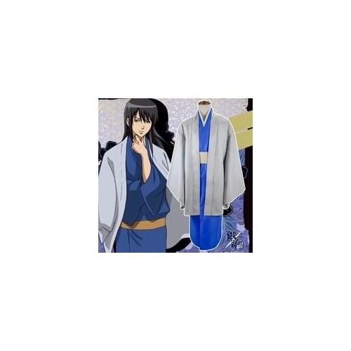 Japanese Anime Gintama Cosplay Katsura Kotarou Costume Men Women Halloween Party Show Kimono Sets Role Play S-2XL C80M145