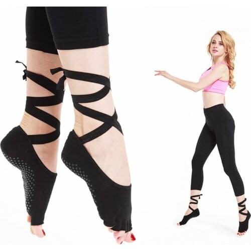 Women yoga non-slip socks five-finger silicone socks non-slip bandage Open-Toe yoga women cotton yoga socks yoga socks