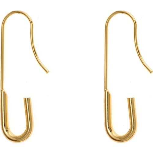 Jaeeyin 2020 New Arrivals Punk Hoop Earring Paper Clip Geometric Oval Women Party Fine Jewelry Minimalist Accessories Gifts
