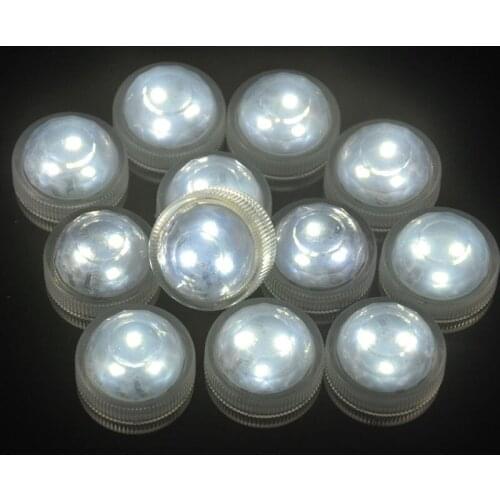 10pcs/Lot Super Bright 2LEDs RGB Multicolors Mini Submersible LED Lights With Remote Controller Choices for Decoration