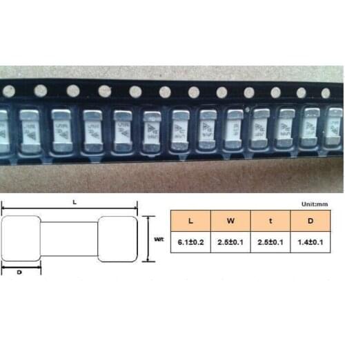 1808 3.5A FUSE Size 6.1*2.5 MM 125VDC SMD 160VAC Ceramic fuse Glass 50 pcs/lot ,new and original
