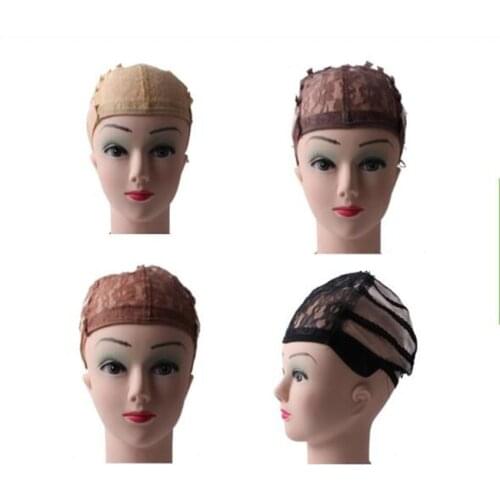 5PCS/Lot U part Wig Caps for MakingWigs Stretch Lace with Adjustable Straps Back Weave Cap Hair Extensions Tools
