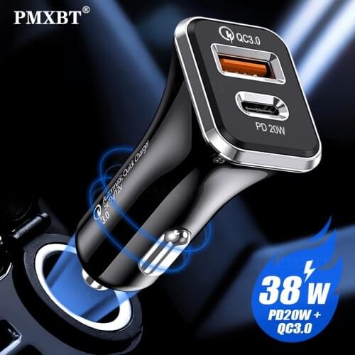 Quick Charge 3.0 Car Charger For Xiaomi Redmi Note 7 Pro 20W PD Fast Phone Charger For iPhone 12 11 Pro Max Samsung USB Charging