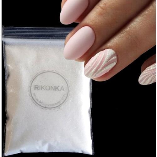10g/bag Laser White Shining Sugar Candy Coat Nail Glitter Pigment Dipping Powder Nail Art Decorations Dust