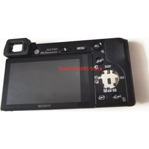 For Sony ILCE-6000 ILCE-6000L A6000 Rear Cover Back Shell With LCD Screen Display and Hinge Flex Cable NEW Original