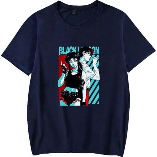 T-shirt Coat Anime BLACK LAGOON Print Summer Holiday Street Graffiti Style Men/Women Novelty street Streetwear HIP HOP Style