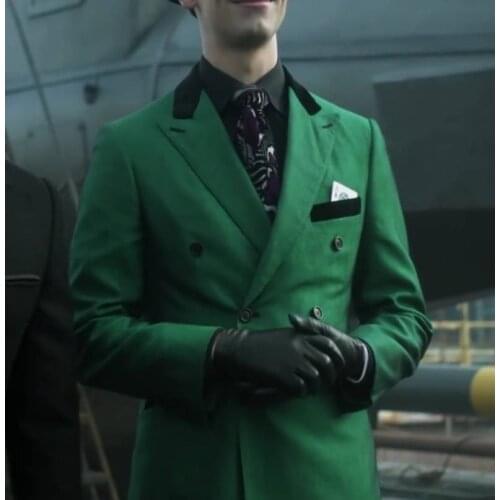 Custom Green Groom Tuxedos Groomsman Suits Mans Suits For Wedding Dinner Suits Business Suits Best Men Wear 2Piece(Jacket+Pants)