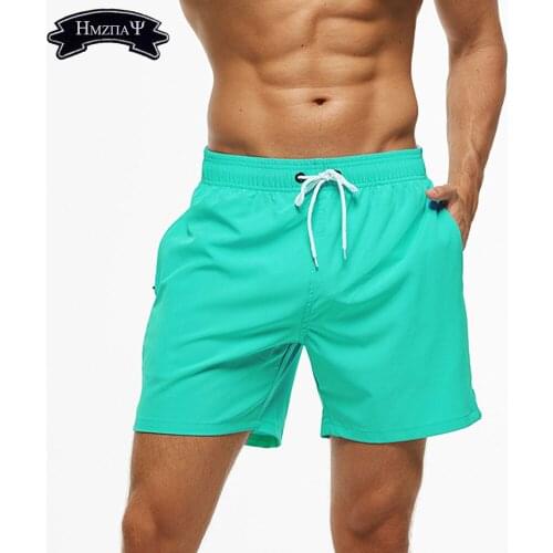 Summer Mens Stretch Swimwear Quick-Drying Zipper Pocket Swimming Trunks Seaside Surfing Beach Pants Running Sports Pants