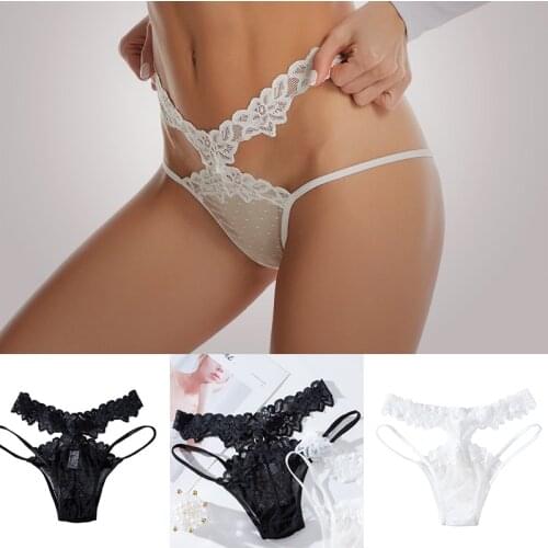 Hot Sale Lace T-pants Transparent Lace Thong European and American Sexy Ladies High Waist Panties Sexy Underwear Women