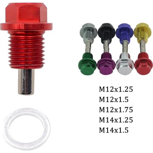 M12x1.5 M12x1.25 M12x1.75 M14x1.5 Aluminum Magnetic Oil Drain Plug &Oil Drain Sump Nut Bolts for VW CC for BMW E39 E46 for Honda