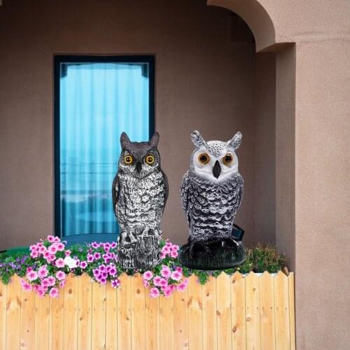 2Pack Owl Decoy Bird Repellent Rabbit Repeller Realistic Fake Owl Scarecrow Nature Enemy Pest Repellent for Outdoor Garden Yard