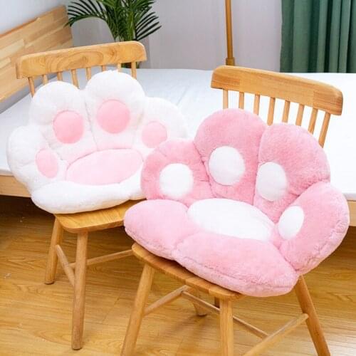 100x120cm Large Back Seat Cushion Kawaii Cute Bear Paw Thick Pillows Household Bedroom Living Room Chair Cushions Home Decor