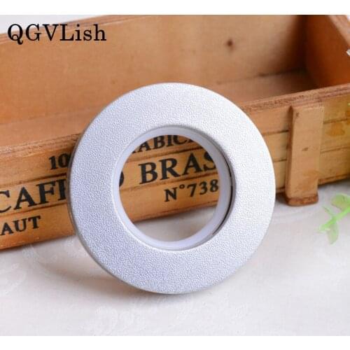 QGVLish 50Pcs Curtain Silencer Mute Punching Circle Roman Rings Curtain Accessories DIY For Curtain Rods Eyelets Buckles Decor