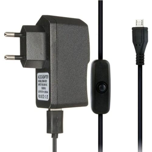 Raspberry Pi 3 AC Power Supply 5V 2.5A USB Charger Adapter/ ON Off Switch Micro USB Cable For Raspberry Pi 3 Model B B+ Plus