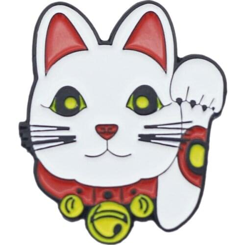 Lucky Cat Hard Enamel Pins Collect Funny Animal Metal Cartoon Brooch Backpack Hat Collar Lapel Badges Fashion Jewelry Gifts