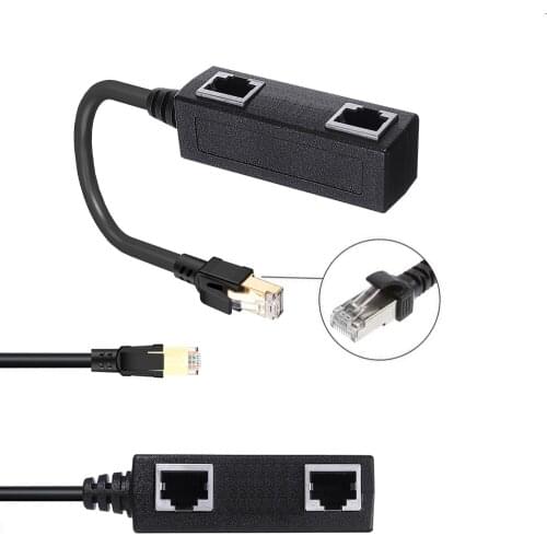 RJ45 Network Plug Adapter NetWork Accessories Ethernet Socket Splitter Extender Network Plug Adapter for Cat 5e Cat 5