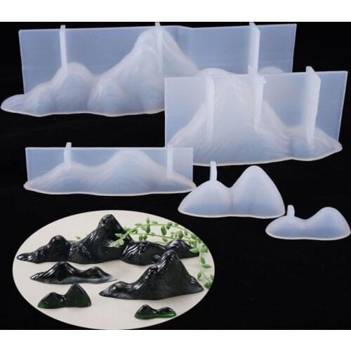 3D Mountain Silicone Mold Nature Valley Mold Mythical Forest Epoxy Resin Craft Supplies Resin Paperweight Mold