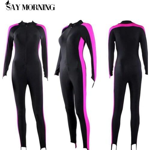 SAY MORNING One-Piece Swimming Snorkeling Suits Men Women Warm Jellyfish Suit Plus Fat Long Sleeve High-Elastic Surfing Wetsuits