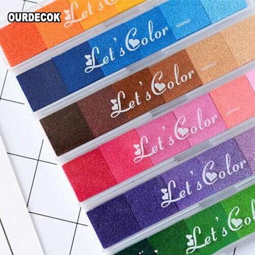 1 Piece DIY Scrapbooking Vintage Crafts Ink pad Colorful Inkpad Stamps Sealing Decoration Stamp