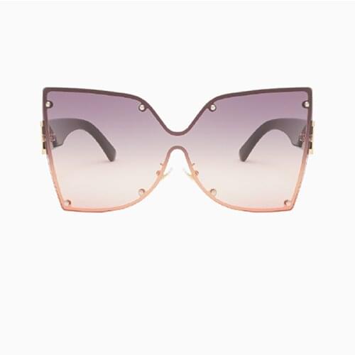 2021 Fashion New Ocean Piece Sunglasses Big Frame Gradient Spectacles Goddess Eyeglasses