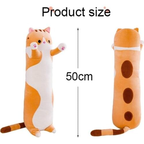 50-90 CM Long Cotton Cute Cat Doll Kids Toys Plush Toy Soft Stuffed Sleeping Pillow Comfort for Childrens Gifts Toys Gift Prese