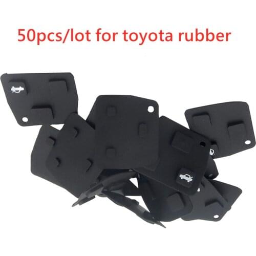 50pcs/lot) 3 button Key Silicon Rubber Pads for Toyota Avensis Corolla Lexus RVA4