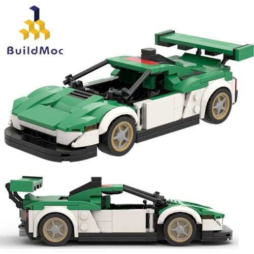 Buildmoc Technical Car Takata-Dome NSX Supercar City Racers Speed Champions Vehicle Building Blocks Toys For Children Boys Gift