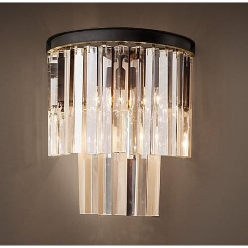 Crystal wall sconce modern wall light indoor decorative lights lamp shades vintage led wall mount light bedroom sconce lighting