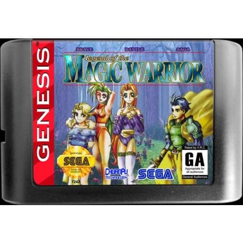 MD Game : BRAVE BATTLE SAGA - Legend of the Magic Warrior ( USA Version!! English Language!! )