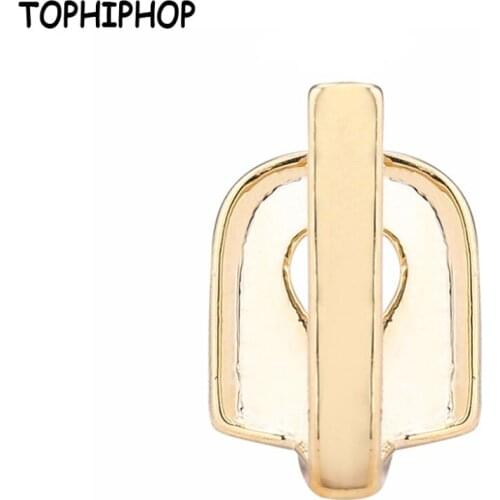 Creative New Style Grillz With Drill Gold Strip Braces Hip - hop Stick Single Braces Grillz
