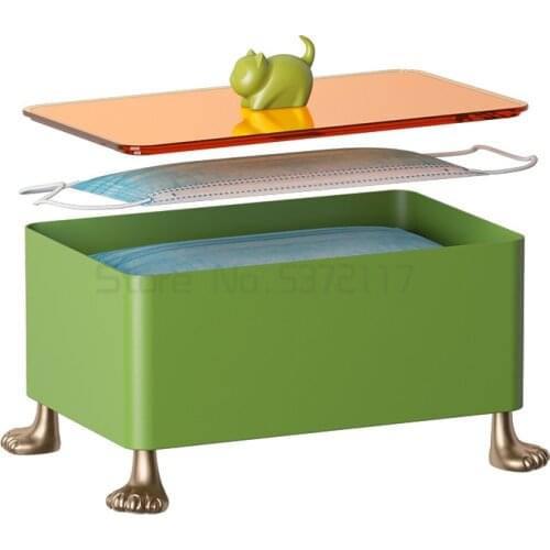 Nordic creative cat claw mask storage box porch large capacity dustproof and antifouling durable storage box with cover