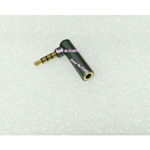 Metal shell 3.5 4 section Male Female 90 Degree Right Angle Audio Adapter Connector 3.5mm Male to Female Audio connector Adapter