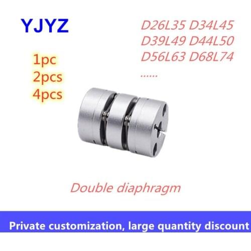 Coupler High torque D26L35 D34L45 D39L49 D44L50 D56L63 double diaphragm coupling disc elastic torsionally flexible coupling
