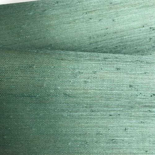 MYWIND 2020 Fashion colour Foliage Green Grasscloth wallcovering Natural Texture Wallpaper For Hotel Wall Japanese Style