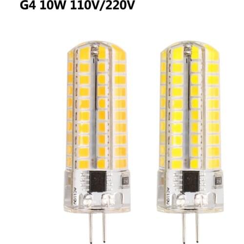 New Dimmable G4 LED Lamp 10W Mini LED G4 Bulb 110V 220V Corn Light Bulb Replace Halogen Crystal Chandelier Lights 5pcs/lot