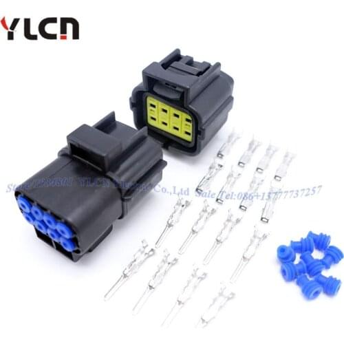 New Brand High Quality 1 Set 8Pin Way Waterproof Electrical Wire Connector Plug Free Shipping