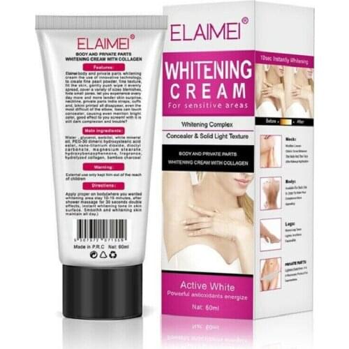 50ml Skin Armpit Elbow Whitening Cream Dark Skin Lightening Bleaching Bikini Underarm Intimate Body Lotion Shrink The Pores
