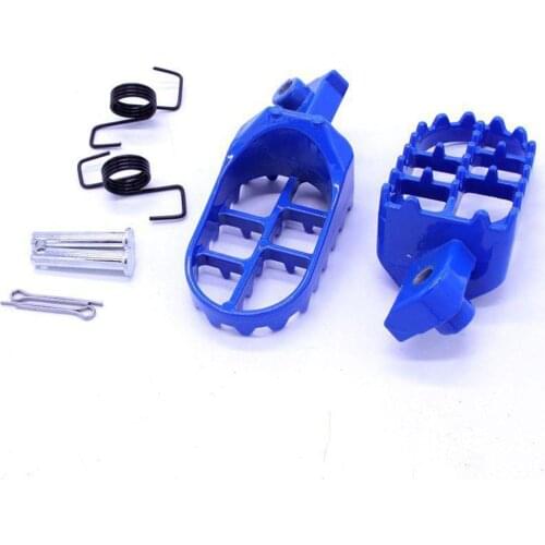 Foot Pegs Pedals for Yamaha PW50 PW80 Pit Dirt Bike Footrests Foot Pegs Assembly for Honda XR50 XR70 Pit Dirt Bike, Blue