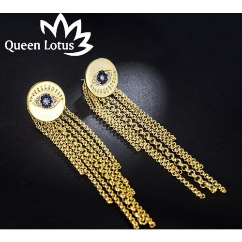 Queen Lotus Women's Gold Earrings