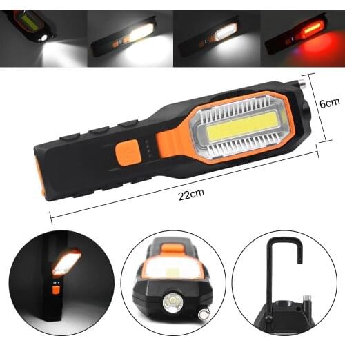SNZY USB Rechargeable COB LED Worklight Super Bright Flexible Magnetic Working lamp Inspection Lamp Flashlight Emergency Light