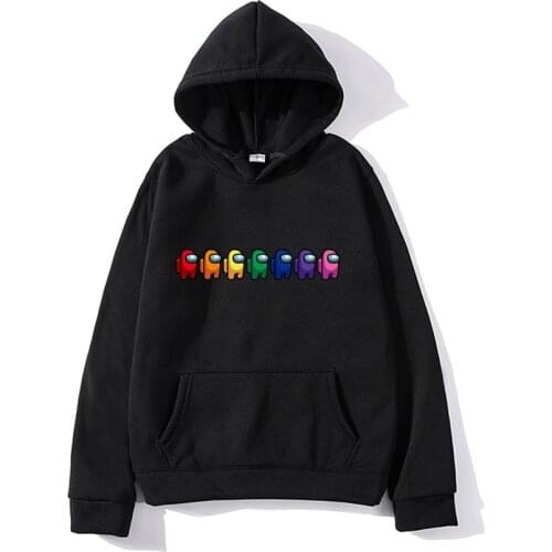 Hoodies 2021 Rainbow Crewmates Print Man Sweatshirts Autumn Winter O-neck Pullovers Streetwear Harajuku Tracksuit Tops