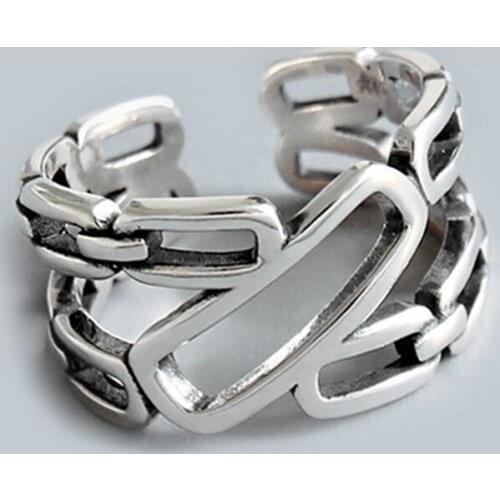 Ins Style Vintage Hollow Rings for Women Men Lover Finger Ring Minimalist Jewelry Boho Wholesale