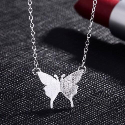 Boho Vintage Silver Color Necklaces Pendants For Women Butterfly Necklaces Girls Gifts Christmas Jewelry Colar