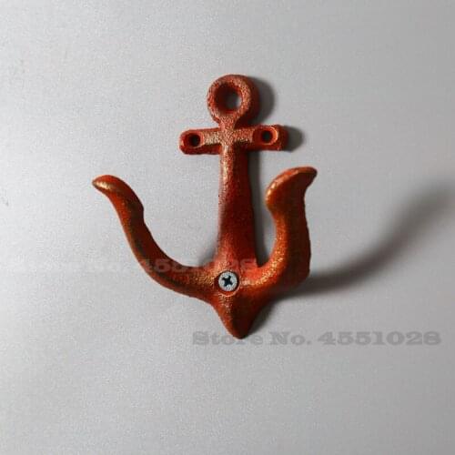 Retro Iron Anchor Hook Rough Gravel Texture Iron Ornament Wall Decoration Coffe Shop Window Decoration Shooting Props