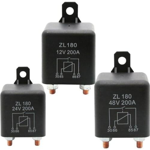 ZL180 Car Truck Motor Starter Heavy Duty Split Charge 4 Pin Relay 200A 12V 24 48V1 order