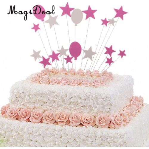 1 Set Cute Cartoon Boys Girls Kids Birthday Party Cake Toppers Picks Flags Baby Shower Cake Decoration Set