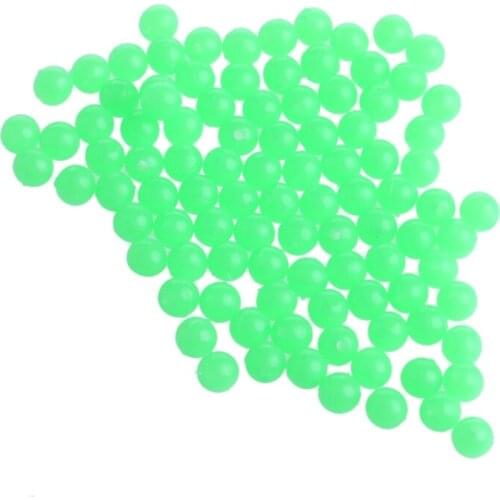 100Pcs 5mm Round Luminous Glow Rig Beads Sea Fishing Lure Lures Floating Tackles E56D