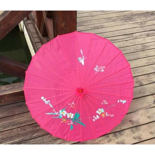 100pcs/lot free shipping hand-painted colorful wedding silk parasol traditional Chinese handicraft umbrella