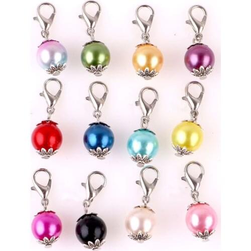 12 Pcs/Pack 27mm Lobster Clasp Alloy Jewelry Accessories Hanging Pearl Lobster Clasp DIY Pendant Knitting Accessories