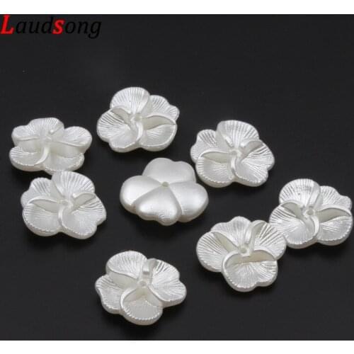 20pcs 21x22mm Acrylic Four-leaf Flower Spacer Beads For Jewelry Making Necklace DIY Bracelets Pendants Accessories Wholesale
